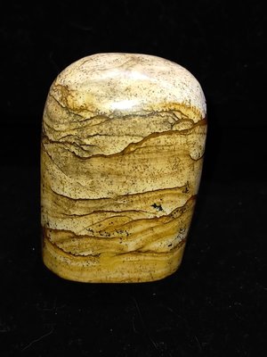 N0069 國畫石山水紋大印 印材 高6cm 長4.3cm寬2.9cm 印石印章開運章玉石章牛角章五分章方章圓章