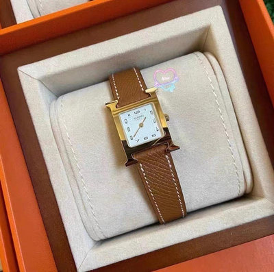 【SUNNY 精品】 Hermes Heure H watch, 21 x 21 mm 腕錶 石英錶