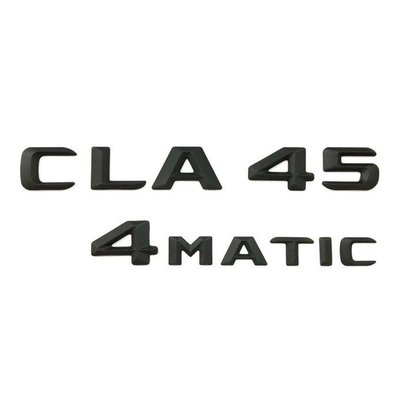 【JR佳睿精品】Benz 賓士 尖型 CLA45 4MATIC 消光黑 霧面黑  後箱 字體 字貼 標誌 高度23mm