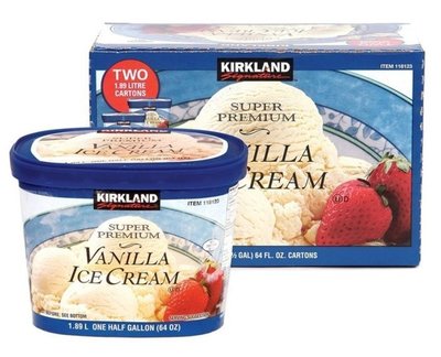 (漾霓)-代購~4盒優惠~Kirkland 科克蘭 香草冰淇淋 每盒1.89公升-118123 (代購商品下標詢問現貨)