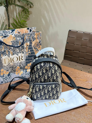 【二手包包】Dior Rider Oblique帆布老花雙肩包背在胸前，或者后背，亦或者單肩，手拿這款斜挎版 NO51587