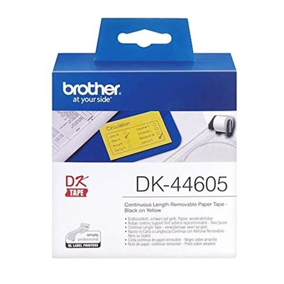 【妮可3C】BROTHER 62mm DK-44605 耐用型紙質 黃底黑字 原廠 連續 標籤帶