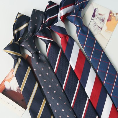 男士女生領帶韓版窄式 滌綸絲 商務英倫領帶 6CM廠家直銷批發