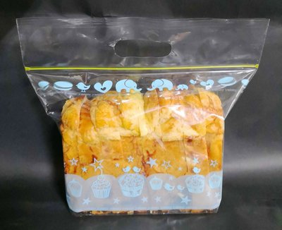 ☆【阿肥】☆  手提式 夾鏈式 吐司提袋 12兩吐司適用 橘 白 藍 3色 大象 馬卡龍 杯子蛋糕 戚