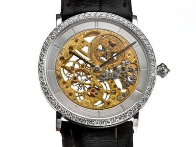 Vacheron Constantin 江詩丹頓鏤空雕花18K白金中型腕錶