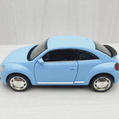 全新盒裝1:36~福斯金龜車VOLKSWAGEN NEW BEETLE 水藍色合金汽車模型