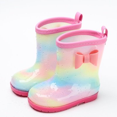 兒童雨鞋 彩虹雨鞋 卡通可爱低筒水鞋