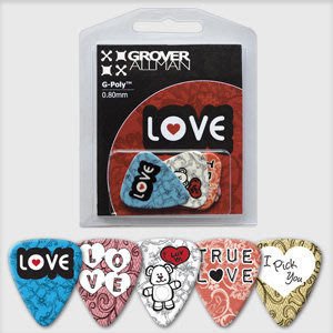 ☆ 唐尼樂器︵☆澳洲製 Grover Allman 主題系列『Love』烏克麗麗/木吉他/電吉他 Pick 彈片