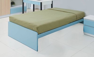 【生活家傢俱】HJS-401-3：系統3.5尺單人床底-藍色【台中家具】兒童床 子母床 低甲醛E1系統板 台灣製造