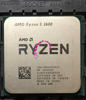 AMD Ryzen 5 3600 六核心處理器，Socket:AM4
