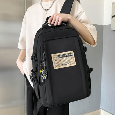 2024新款休閑雙肩包韓版時尚中學生書包背包大容量通勤手提包