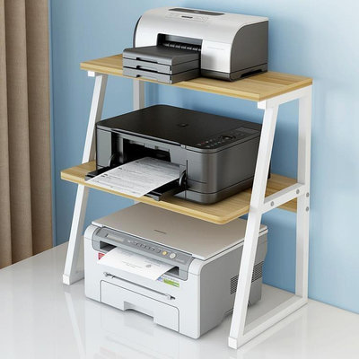 小型印表機架子桌面雙層復印機置物架多功能辦公室桌上主機收納架