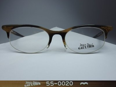 信義計劃 眼鏡 Jean Paul Gaultier 55-0020 日本製 半框 膠框 可配 抗藍光 多焦 全視線
