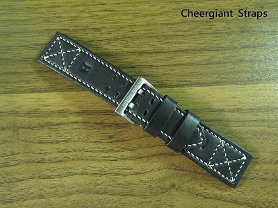 漢米爾頓牛皮錶帶使用原廠錶帶釦巧將手工錶帶 Hamilton hand made leather watch strap