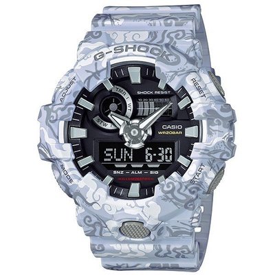 熱銷# &CASIO 卡西歐手錶 G-SHOCK GA-700CG-7A 35週年紀念款四神系列白虎 防水手錶 運動手錶 限量款