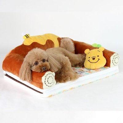 夏の新作㊣日本Pet Paradise旗下♥ Disney POOH 維尼熊折疊寵物沙發床 （付小枕頭）