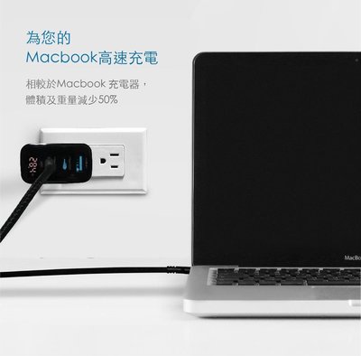 旅充頭 Apple MY-GDK55T 充電器 MYCELL 65W氮化鎵智慧型數顯電源供應器 附收納盒 電源供應器