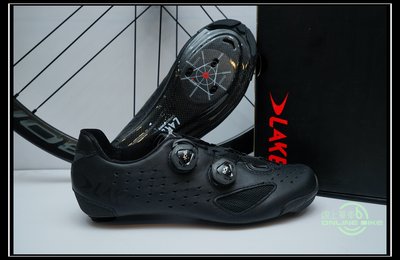 【online bike】線上單車 LAKE CX238 寬楦 卡鞋 黑色 送原廠指定保養鞋油+人身部品專用清潔劑