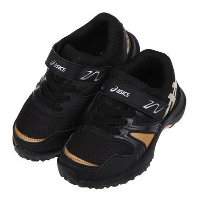 童鞋(16~22公分)asics亞瑟士LAZERBEAM金條黑色兒童機能運動鞋J1R109D