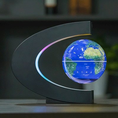 熱賣 磁懸浮地球儀6寸發光自轉小夜燈辦公室桌擺件家居裝飾創意禮品
