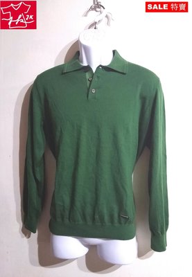專櫃品牌 Erdos 鄂爾多斯 毛衣 羊絨衫  有領款-男款-115號-綠【JK嚴選】LV 鬼怪