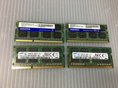電腦雜貨店→  DDR3 1600 8GB 筆記型電腦記憶體 雙面顆粒 二手良品 $350