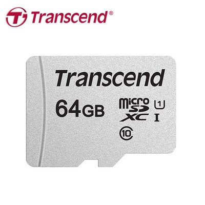 【保固公司貨】創見 micro SDXC C10 UHS-I U1 64GB 記憶卡 (TS300S-64G)