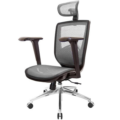 GXG 高背全網 電腦椅 (鋁腳/4D升降扶手) 型號81X6 LUA3