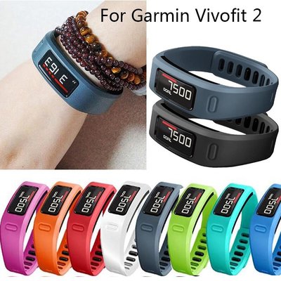 gaming微小配件-Garmin Vivofit 2 佳明運動錶帶 矽膠智慧手環錶帶 vivofit2 優質材質佩戴舒適 糖果色替換腕帶-gm