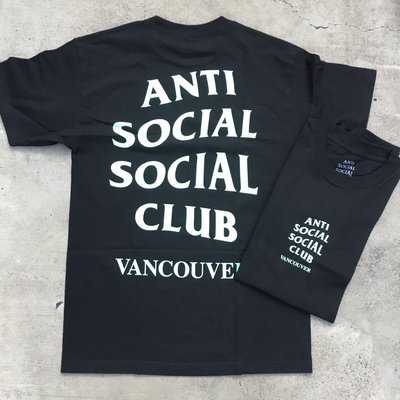 ☆LimeLight☆ ANTI SOCIAL SOCIAL CLUB VANCOUVER TEE 新款 黑色
