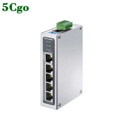 5Cgo【含稅】TP-LINK TL-SF1005工業級5口百兆網絡交換機壁挂導軌安裝DC寬電壓12V/24V/48V