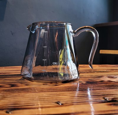 【多塔咖啡】MILA  全玻璃 錐型玻璃壺 600ML 透黑色 咖啡下壺 可微波 咖啡玻璃壺
