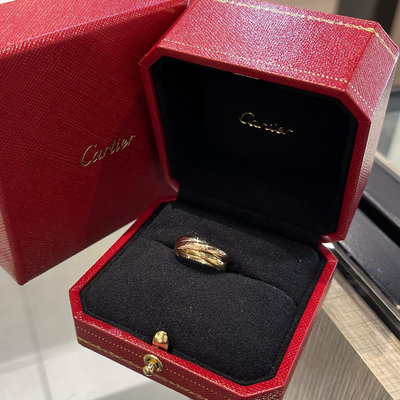 ⭐️ 香榭屋精品店 ⭐️ Cartier Trinity 小型款三環戒指 49號 750K金 (XC1204)