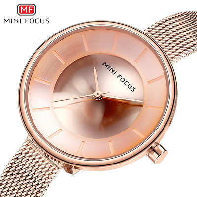 現貨女士手錶腕錶MINI FOCUS品牌時尚女錶日本機芯防水簡約錶盤鋼米蘭錶帶0331L