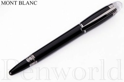 【Penworld】德國製 Mont Blanc萬寶龍 漂浮STARWALK黑桿灰夾鋼珠筆 105656