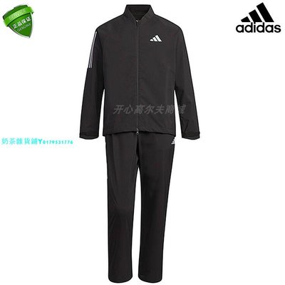 正品 Adidas HS9978 2023年新款男士高爾夫雨衣套裝 上衣長褲