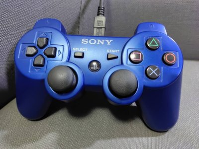 物況絕佳 非常良好 寶藍色 蘑菇頭無損 PS3 sony 原廠震動手把控制器 CECHZC2T 二手良品