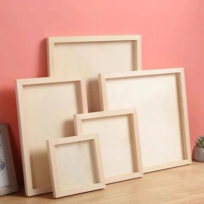 畫框手工製作DIY木質立體畫框雙面木製超輕粘土紙漿畫相框空白框