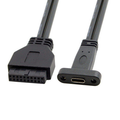 熱賣 主機板20p 桌上型電腦USB 3.1 USB-C Type C母頭轉3.0 19pin公頭延長線新品 促銷