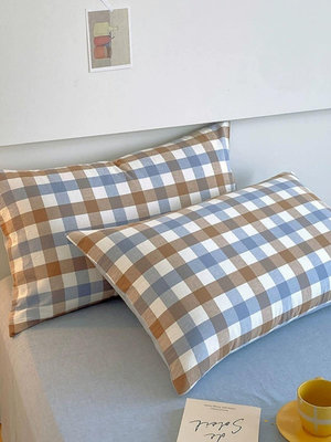 這款AB版枕套一對裝純棉枕頭套48×74全棉單個高端枕芯內膽套家用-四通百貨