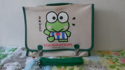 三麗鷗 sanrio kitty - Keroppi可洛比.大眼蛙. 皮皮蛙 書包 1990出產 (絕版)