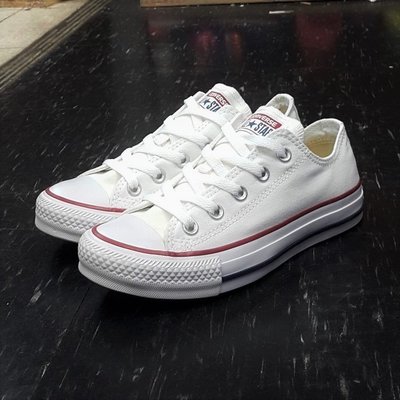Converse Chuck Taylor All Star 基本款 白色 全白 帆布 低筒 紅邊 小白鞋 M7652C