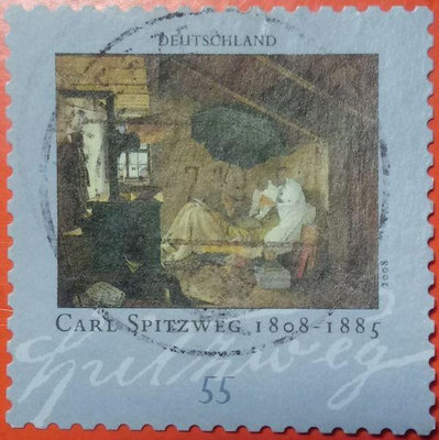 德國郵票舊票套票 2008 200th Birth Anniversary of Carl Spitzweg