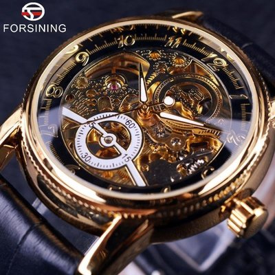 熱銷 手錶腕錶ebay熱銷 forsining男士時尚休閑鏤空自動機械錶手錶日式日式 可開發票