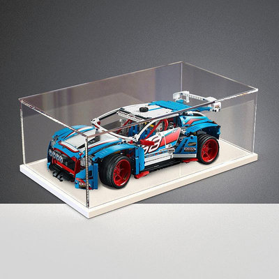 亞克力防塵盒適用樂高42077機械組拉力賽車展示模型玩具透明