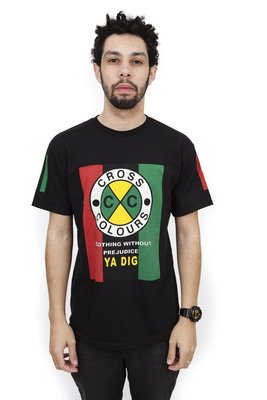 Cross Colours - FLAG LOGO T-SHIRT 黑色款 短Tee 經典HipHop品牌