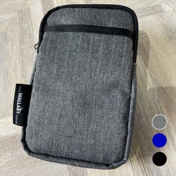 【WALLABY 袋鼠牌】MIT 手機套-#外出小包#防潑水#腰包#側背包#手機包#錢包#隨身包#手機套#多功能包#錢袋-灰色/藍色/黑色