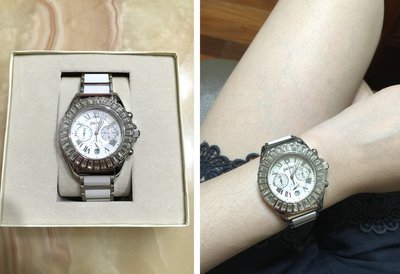 FOLLI  FOLLIE品牌漂亮閃亮鋯石陶瓷手錶