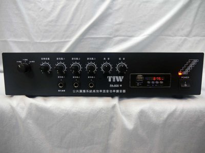 TIW PA-808M 專業級PA廣播混音擴大機 內建USB MP3播放器 輸出功率80瓦 高阻抗雙輸出