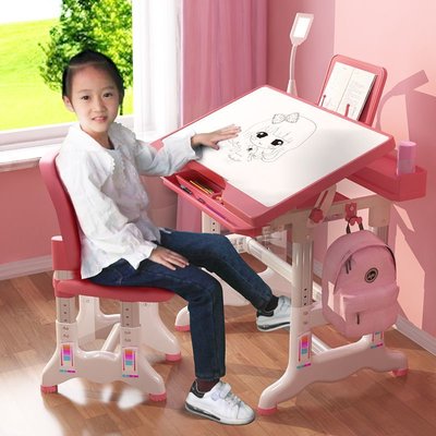 家用兒童學習課桌可升降桌椅套裝寫字桌書桌可收納涂鴉熱銷
